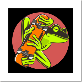 Frog Skate Punk, untaart Posters and Art